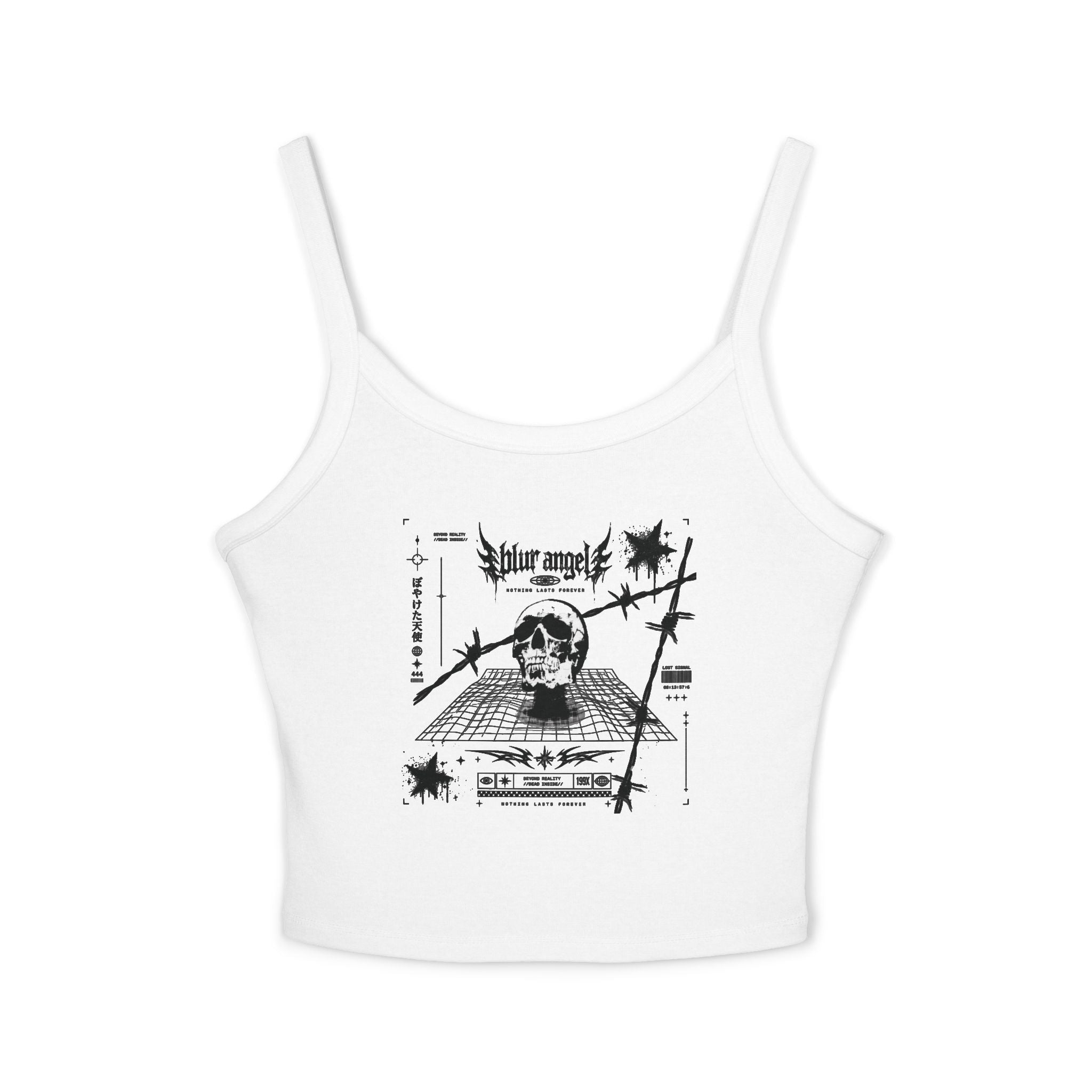 Skull & Palm Graphic Tank Top — Edgy Retro Surf Vibe